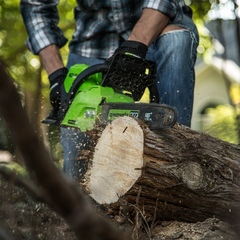 Цепная пила Greenworks GD60CS25K4 60V (40 см) аккумуляторная, с АКБ 4 А/ч и ЗУ