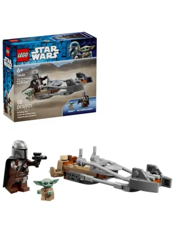 Конструктор Star Wars 75436 Мандалорец и спидербайк Грогу