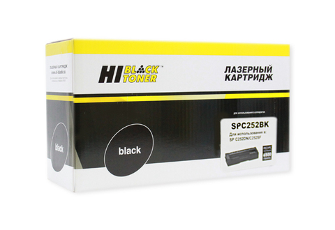 Картридж Hi-Black (HB-SPC252Bk) для Ricoh Aficio SPC252DN, C252SF, SPC262DNw, SPC262SFNw, Bk, 6,5K