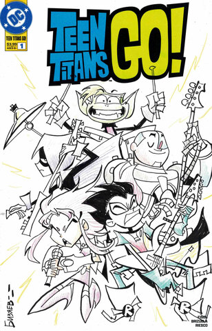 Teen Titans Go Vol 3 #1 (Cover 28oi) (Артем Бизяев)