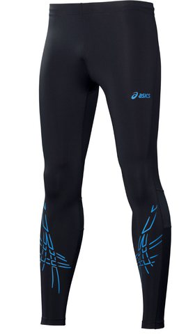 Тайтсы Asics Tiger Tight мужские черные с синим