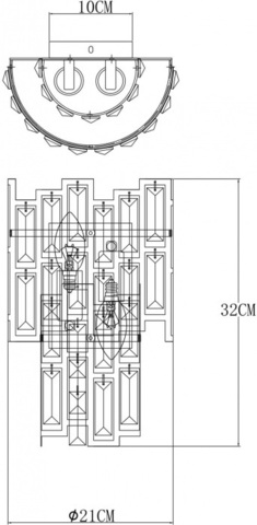 Настенный светильник Arte Lamp MINTAKA A1005AP-2GO