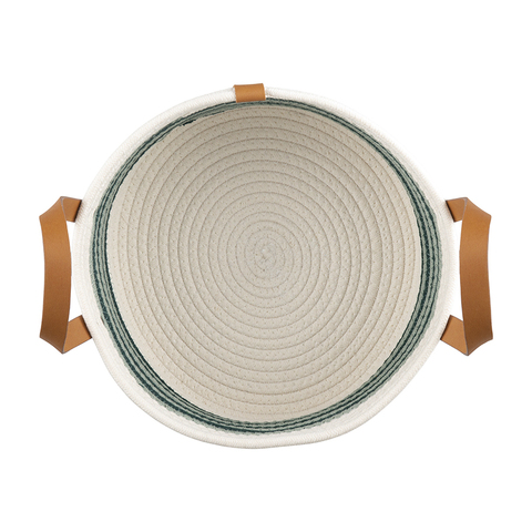 Корзина для хранения Bergenson Bjorn Helly 30х15см бежевая/зеленая