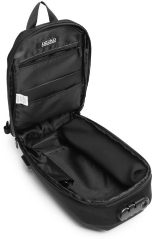 Картинка рюкзак однолямочный Ozuko 9321 grey - 14