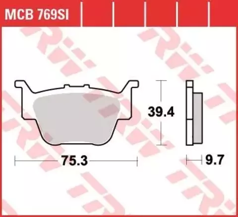 Колодки тормозные дисковые MCB769SI