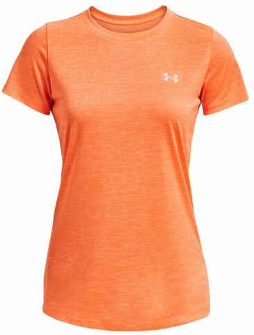 Женская теннисная футболка Under Armour Women's UA Tech Twist T-Shirt - orange blast/orange tropic