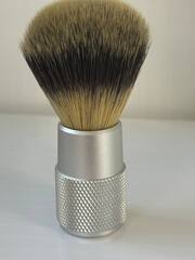 Помазок для бритья синтетика метал ручка светлый