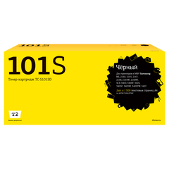 TC-S101SD Двойная упаковка картриджа T2 для Samsung ML-2160/2165/2168/SCX-3400/3405/3407/SF-760 (2шт.x1500 стр.) с чипом