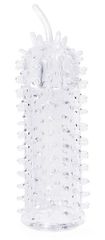 Закрытая рельефная насадка Crystal sleeve с усиками - 12 см. - 