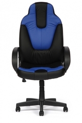 Кресло компьютерное Нео 1 (Neo 1) — черный/синий (36-6/36-39)