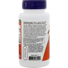 Now Foods, Алоэ 10 000 & пробиотики, 60 вегетарианских капсул