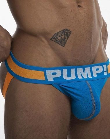 Мужские трусы джоки синие Pump Blue Jock H115-9