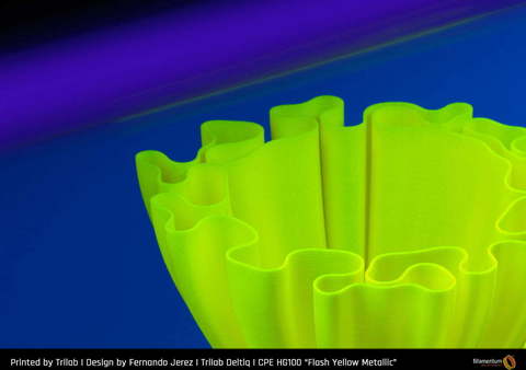 Пластик для 3D-принтера Fillamentum CPE HG100 Flash Yellow Metallic