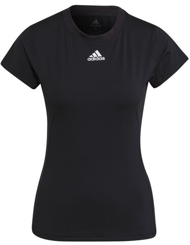Женская теннисная футболка Adidas Primegreen Aeroready Freelift Tee W - black/white
