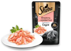Sheba пауч для взрослых кошек (форель/креветки) 75 г