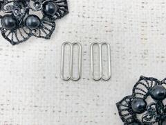 Регулятор для бюстгальтера металл, 1,9 см, никель