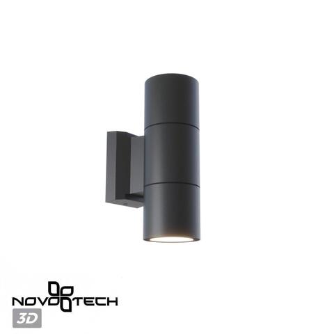 Уличный настенный светильник Novotech 370988 STREET NT25 000 черный IP65 GU10 2*50W 100-240V LANDSCAPE
