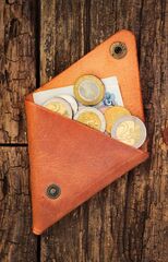 Кожаная монетница