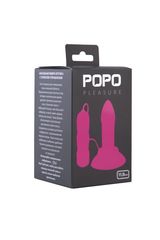 Розовая вибровтулка с выносным пультом управления вибрацией 	POPO Pleasure - 11,9 см. - 
