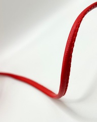 Шнур из экокожи, цвет: красный, ширина 5мм