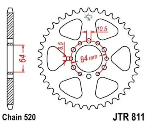 Звезда ведомая RK B4485-36NC0 ( JTR811.36 )