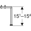 Комплект ножек Geberit Smyle Square (2 шт.): H=15.1см, Глянцевый хром