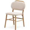 Helda Стул из бежевой синели и массива дуба