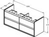 Тумба под раковину 120 см Ideal Standard Connect Air E0822KN