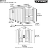 Пластиковый сарай LifeTime 7x12 фута