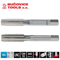 Метчик №12 -24-UNC (Комплект 2шт) DIN352 HSS 2B 60° 50мм a=4,9 Bucovice(CzTool) 145012-2