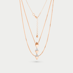 Колье женское из розового золота 585 пробы без вставок (арт. 01-817013)