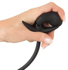 Черная анальная втулка-расширитель Inflatable Plug - 
