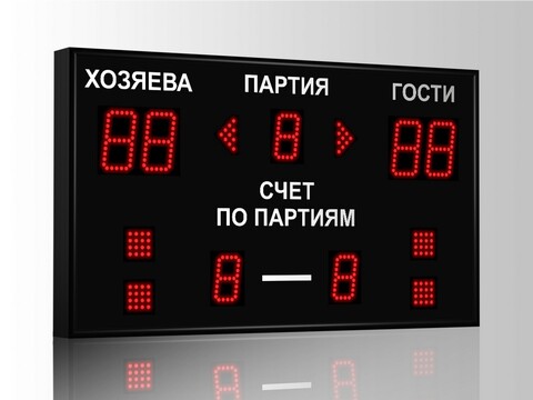 Табло для волейбола Импульс 710-D10x4-D8x3-S4-A2