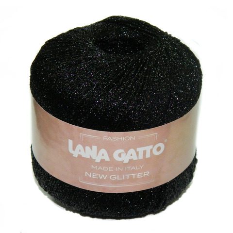 Пряжа Lana Gatto New Glitter 8591 черный