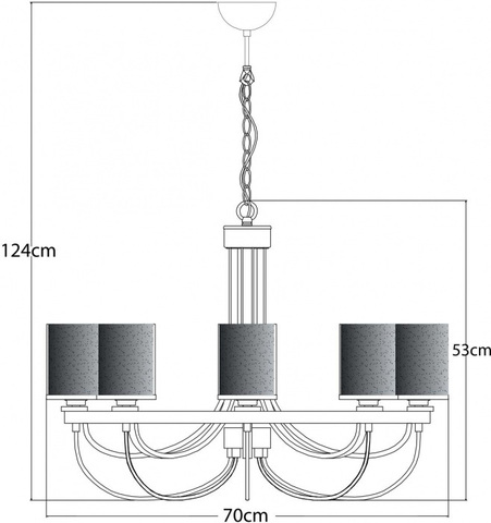 Подвесная люстра Arte Lamp OMBRA A2995LM-8CC