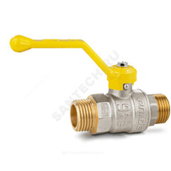 Кран шаровой латунь никель газ Pride Ду 20 Ру40 НР полнопроходной рычаг аналог 11б27п LD 47.20.Н-Н.Р