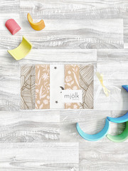 Набор платочков-слюнявчиков Mjölk Caramel Flowers