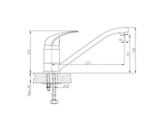 Смеситель для кухни Haiba HB4203 хром