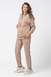 Cпортивный костюм для беременных и кормящих 16246 темно-бежевый