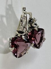 Лягушка  (серьги из серебра)