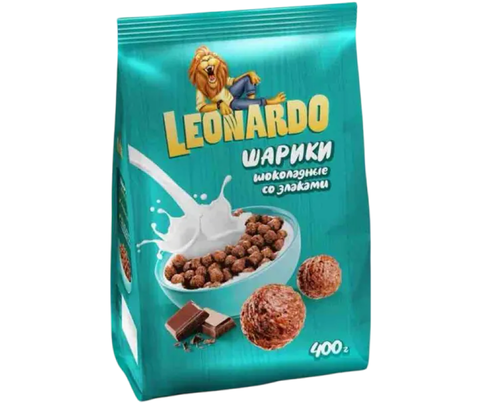 Завтрак готовый Leonardo 400 г шоколадные шарик.