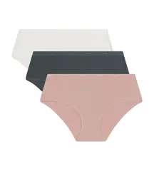 Трусы-боксеры женские 3 шт. в упаковке DIM 4H01/3 | Бежевый/Розовый/Серый
