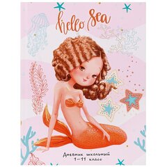 
          Дневник школьный Проф-Пресс 1-11 кл., 40л., 7БЦ, глиттер, неон, оранжевый, "Рыжая русалка"