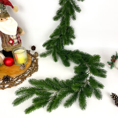 Еловая лиана 3 м разборная, + - 120 лапок (набор 2 шт. по 1,5 м)