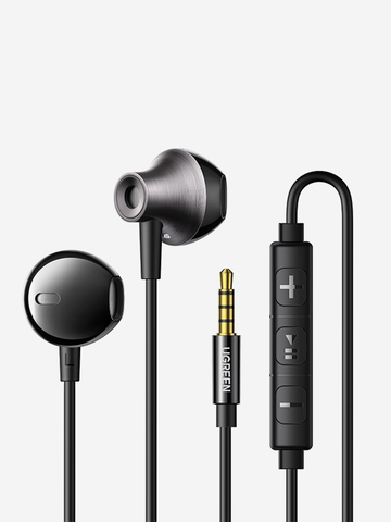 Проводные наушники UGREEN EP106 (35755) Wired Earphones 3.5 mm. Цвет: черный