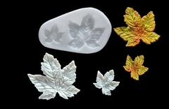 Силиконовый молд Два листочка клена