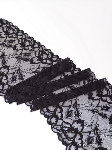 Эластичное кружево для белья черное ширина 22 см