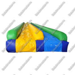 Водная горка с надувным дном, герметичная ТУРБО "Цветная", 30*4*1 м.