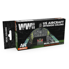 Набор красок AK Interactive Real Colors - WWII US Aircraft Interior Colors