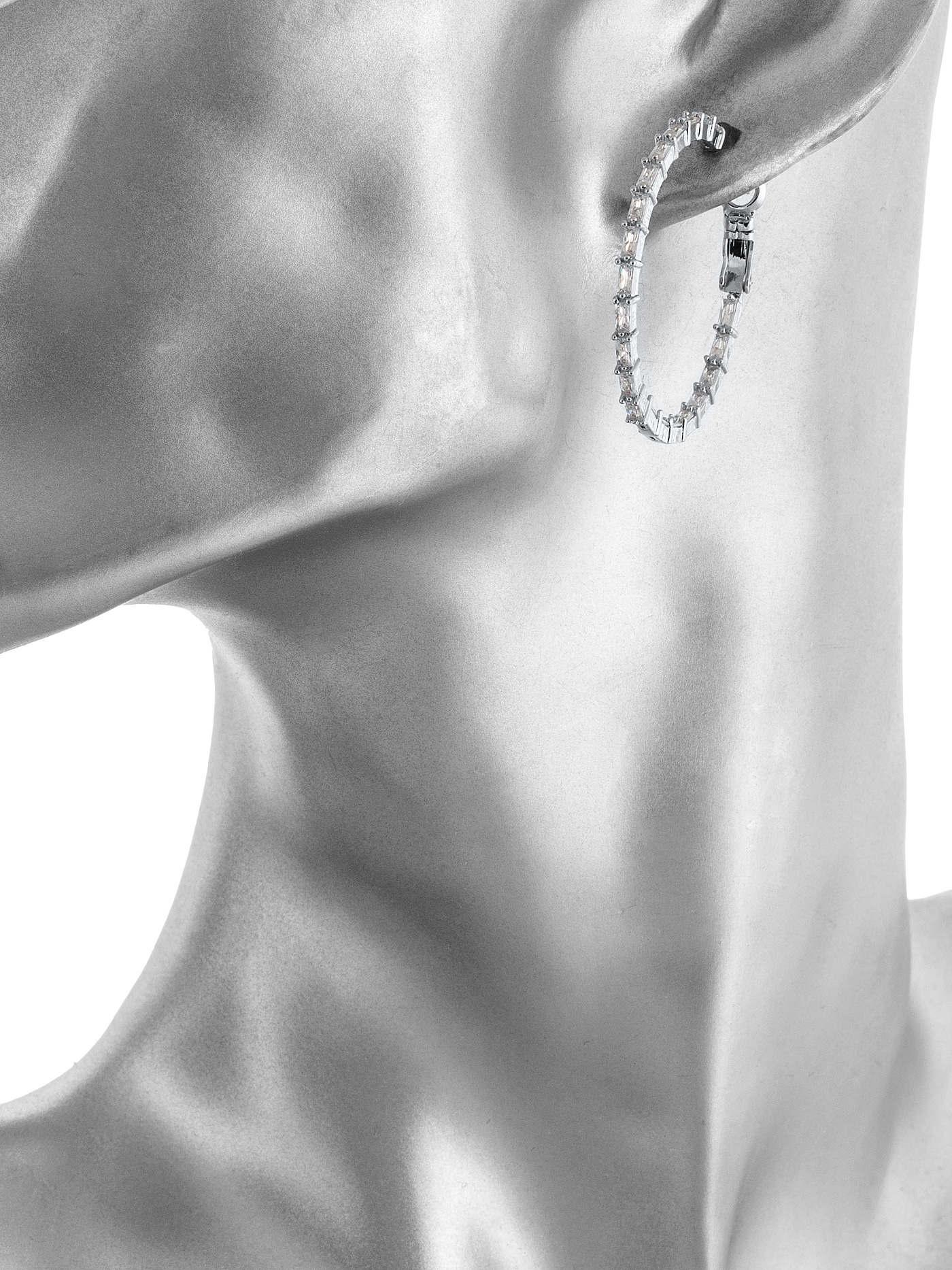 Вечерние круглые серьги кольца